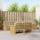 Set di divani da esterno 7 pcs Bianco e Beige