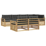 Set di divani da esterno 7 pcs Bianco e Antracite