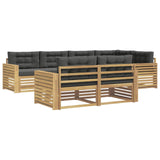 Set di divani da esterno 7 pcs Bianco e Antracite