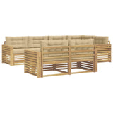 Set di divani da esterno 7 pcs Bianco e Beige