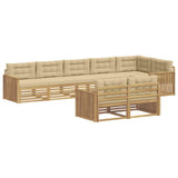 Set di divani da esterno 8 pcs Bianco e Beige