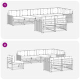 Set di divani da esterno 8 pcs Bianco e Beige