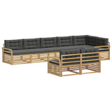 Set di divani da esterno 8 pcs Bianco e Antracite