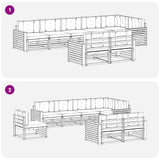 Set di divani da esterno 8 pcs Bianco e Crema