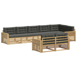 Set di divani da esterno 8 pcs Bianco e Antracite