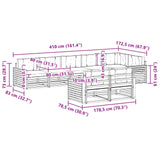 Set di divani da esterno 8 pcs Bianco e Antracite