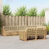 Set di divani da esterno 8 pcs Bianco e Beige