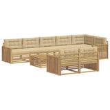 Set di divani da esterno 9 pcs Bianco e Beige 79 x 79 x 37 cm