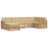 Set di divani da esterno 6 pcs Bianco e Beige