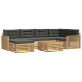 Set di divani da esterno con cuscino 7 pcs Bianco e Antracite