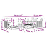 Set di divani da esterno con cuscino 7 pcs Bianco e Antracite