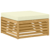 Set di divani da esterno con cuscino 7 pcs Bianco e Crema