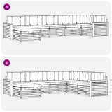Set di divani da esterno con cuscino 7 pcs Bianco e Antracite