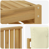 Set di divani da esterno con cuscino 8 pcs Bianco e Crema