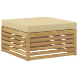 Set di divani da esterno 6 pcs Bianco e Beige