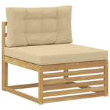 Set di divani da esterno 6 pcs Bianco e Beige