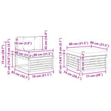 Set di divani da esterno 6 pcs Bianco e Beige
