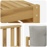 Set divani con cuscino 6 pcs Bianco e Grigio Chiaro