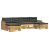 Set di divani da esterno 6 pcs Bianco e Antracite