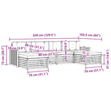 Set di divani da esterno 6 pcs Bianco e Antracite