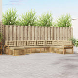 Set di divani da esterno 8 pcs Bianco e Beige
