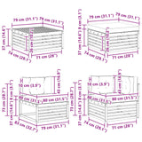 Set di divani da esterno 9 pcs Bianco e Antracite