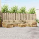 Set di divani da esterno 9 pcs Bianco e Beige