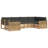 Set di divani da esterno 6 pcs Bianco e Antracite