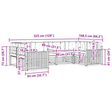 Set di divani da esterno 6 pcs Bianco e Antracite