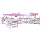 Set di divani da esterno 6 pcs Bianco e Beige
