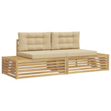 Set di divani da esterno Bianco 230,5 x 83 x 73 cm Poliestere