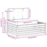 Set di divani da esterno Bianco 230,5 x 83 x 73 cm Poliestere