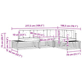 Set divani 5 Pezzo 277,5 x 198,5 x 73 cm