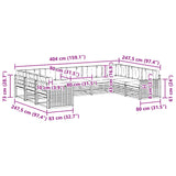 Set di divani da esterno 9 pcs Bianco e Antracite