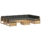 Set di divani da esterno 10 pcs Bianco e Antracite