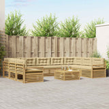 Set di divani da esterno 10 pcs Bianco e Beige