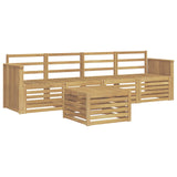 Set di divani da esterno 5 pcs Bianco Legno di Acacia Massello