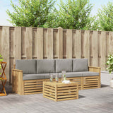 Set di divani da esterno 5 pcs Bianco e Grigio Chiaro