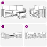 Set divani Legno di Acacia Massello