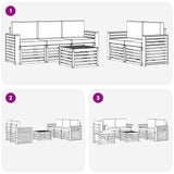 Set divani Legno di Acacia Massello