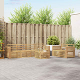 Set di divani da esterno 7 pcs Bianco Legno di Acacia Massello