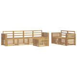 Set di divani da esterno 7 pcs Bianco Legno di Acacia Massello