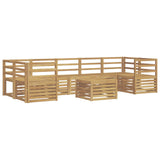 Set di divani da esterno 8 pcs Bianco Legno di Acacia Massello