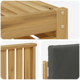 Set di divani da esterno 8 pcs Bianco e Antracite Poliestere