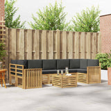 Set di divani da esterno 8 pcs Bianco e Antracite Poliestere
