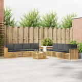 Set divani 9 pcs Bianco e Antracite 59 x 59 x 37 cm Poliestere