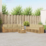 Set divani 9 pcs Bianco e Beige 59 x 59 x 37 cm Poliestere