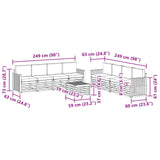 Set divani 9 pcs Bianco e Beige 59 x 59 x 37 cm Poliestere