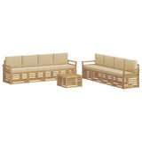 Set divani 9 pcs Bianco e Beige 59 x 59 x 37 cm Poliestere