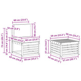 Set divani 9 pcs Bianco e Beige 59 x 59 x 37 cm Poliestere